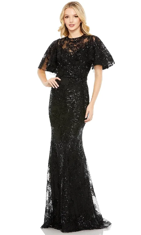 Flash Sale Clothing Mac Duggal 20438 - Flutter Sleeve Embellished Evening Gown