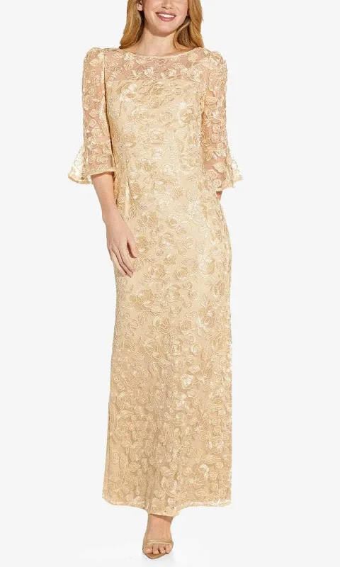 Unbeatable Prices Adrianna Papell AP1E209481 - Bell Sleeve Lace Evening Gown