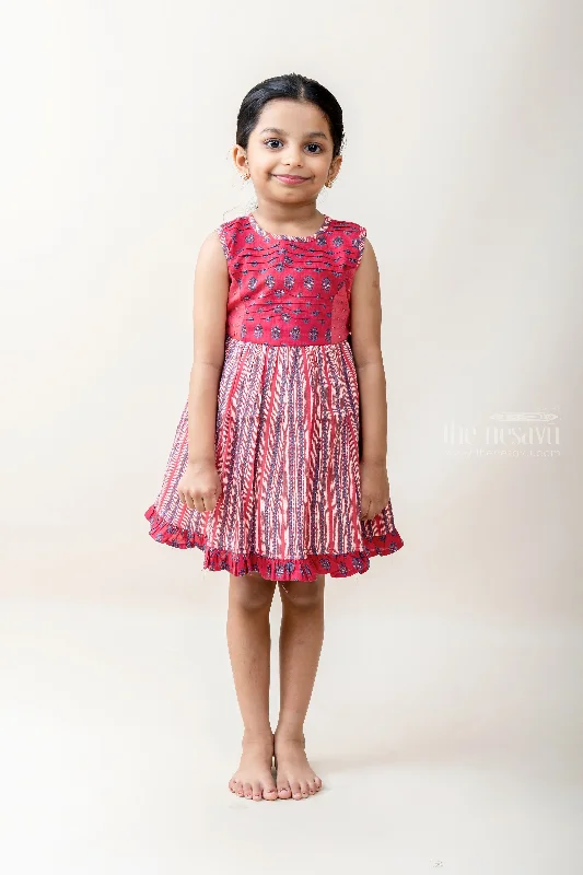 Limited Time Offer Dark Maroon Soft Cotton Frock For Baby Girls With Ruffled Embellishment Limited Time Offer Dark Maroon Soft Cotton Frock For Baby Girls With Ruffled Embellishment