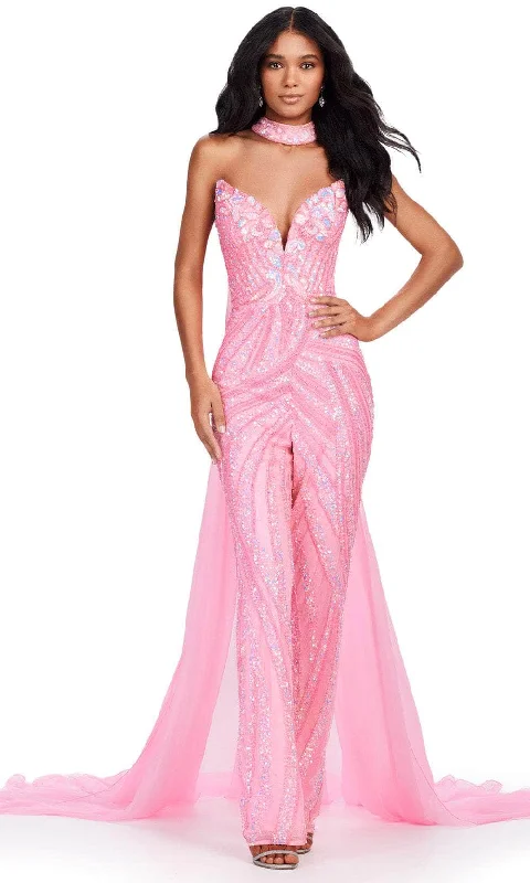 Versatile Wardrobe Essentials Ashley Lauren 11647 - Beaded Plunging V-Neck Jumpsuit Versatile Wardrobe Essentials Ashley Lauren 11647 - Beaded Plunging V-Neck Jumpsuit