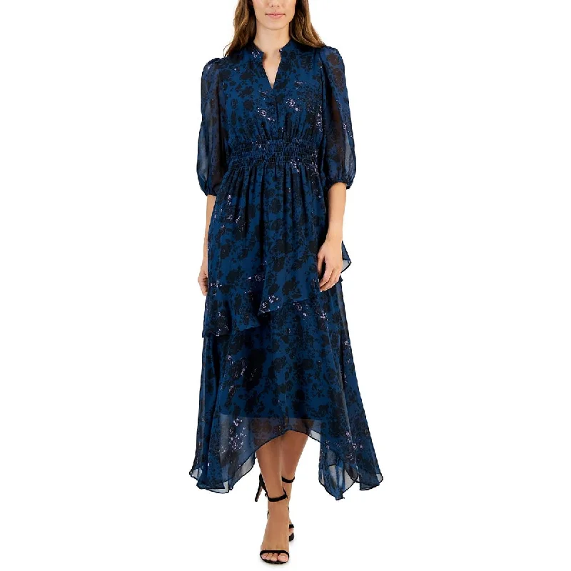 Clearance Sale Online Taylor Womens Below Knee Handkerchief Hem Midi Dress
