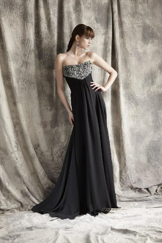 Fashion Forward Femininity Theia - Strapless Bead-Crusted A-Line Gown 881301SC