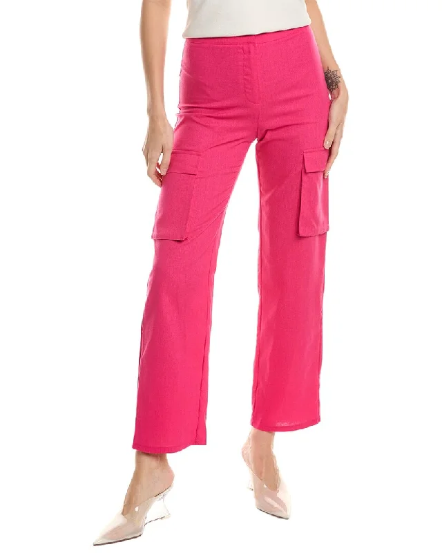 Stylish Savings Daisy Lane Linen-Blend Cargo Pant