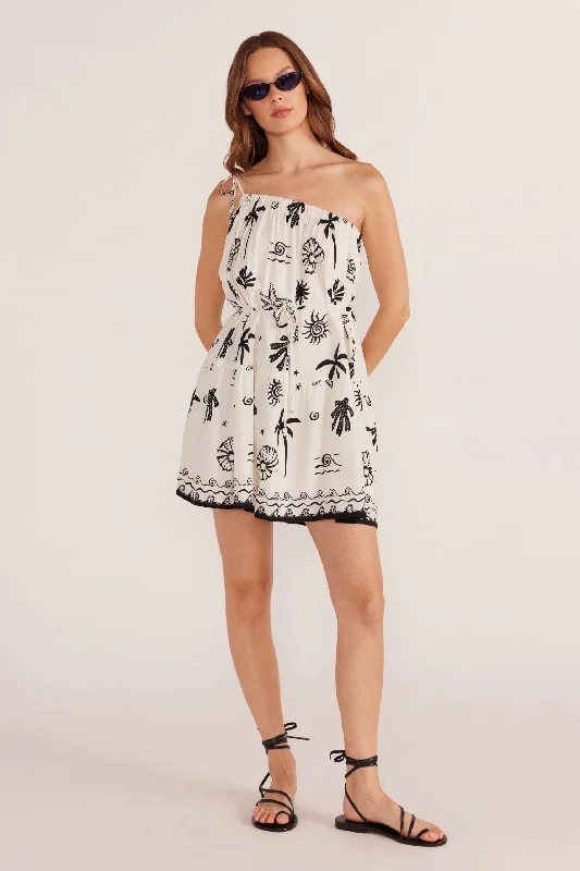 Quick Grab Deals Shell One Shoulder Mini Dress