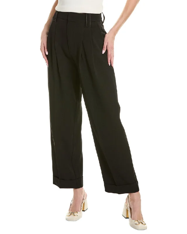 Seasonal Trends GANNI Loose Fit Mid-Waist Pleat Pant