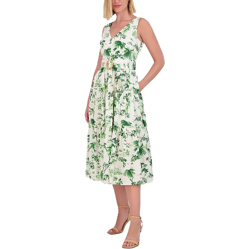 Trendy Boutiques Online Vince Camuto Womens Cotton Sleeveless Midi Dress