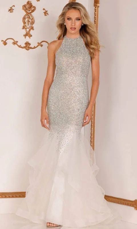 Chic Outfits Terani Couture - 2215GL0111 Beaded Halter Mermaid Gown