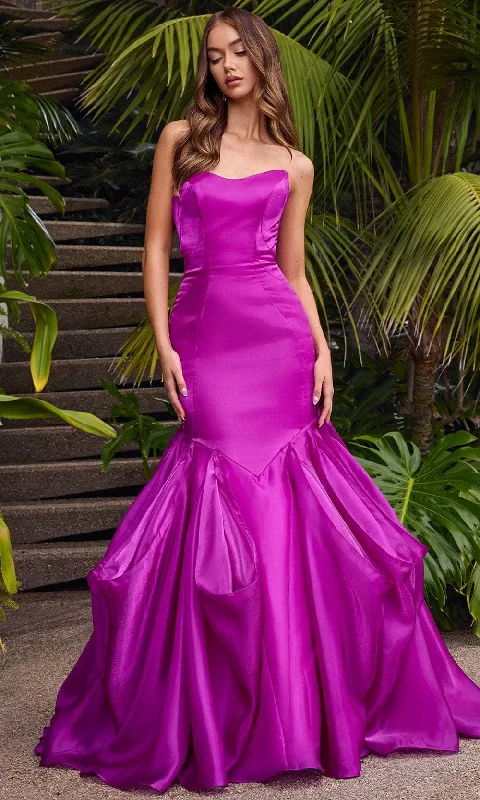 Special Occasion Wear Ashley Lauren 11733 - Strapless Organza Ruffle Prom Gown