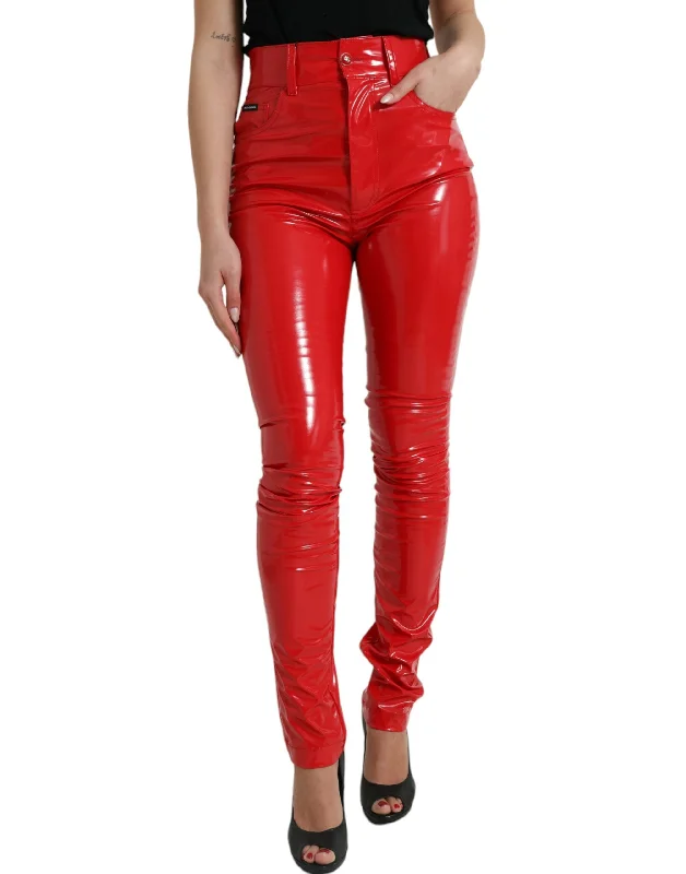 Break Fashion Norms Dolce & Gabbana High Waist  Skinny Pants - Sleek and Women's Chic