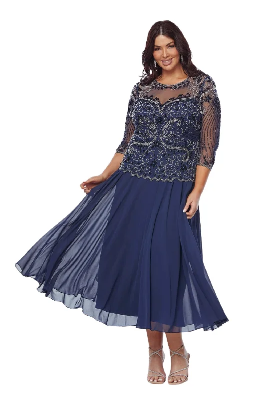 Limited Styles Layla Jones - LJ0551 Beaded Bodice Flare Dress