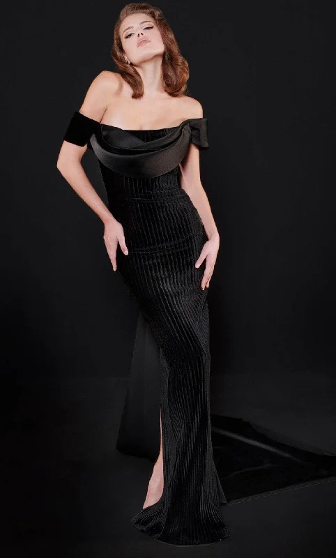 Casual Style for Busy Women MNM COUTURE N0519 - Cowl Neck Evening Gown With Cape
