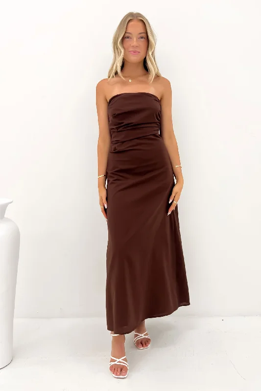 Summer Fashion Kaida Maxi Dress Chocolate