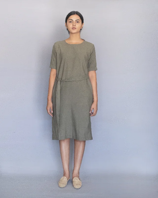 The Good Stuff Olive Cocoon Dress