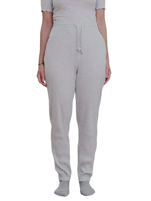 Comfort Centric Apparel Rib Sweatpant In Grey Melange