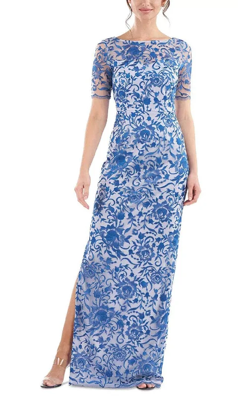 Women’s Evening Wear JS Collections 8618044 - Bateau Side Slit Evening Gown