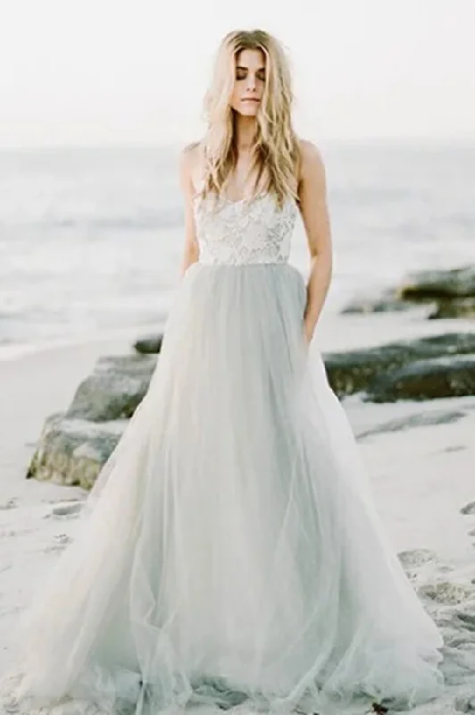 Casual Chic for Women Roycebridal Tulle A-line Sweetheart Strapless Bohemian Modest Wedding Dresses, MW1027 Casual Chic for Women Roycebridal Tulle A-line Sweetheart Strapless Bohemian Modest Wedding Dresses, MW1027