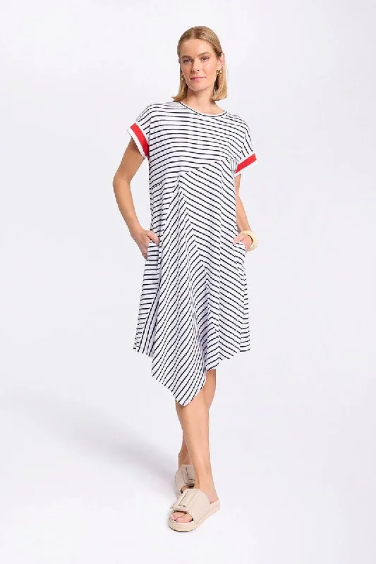 Big Savings On Trendy Styles Marco Polo - YTMS590303 Spliced Stripe Dress