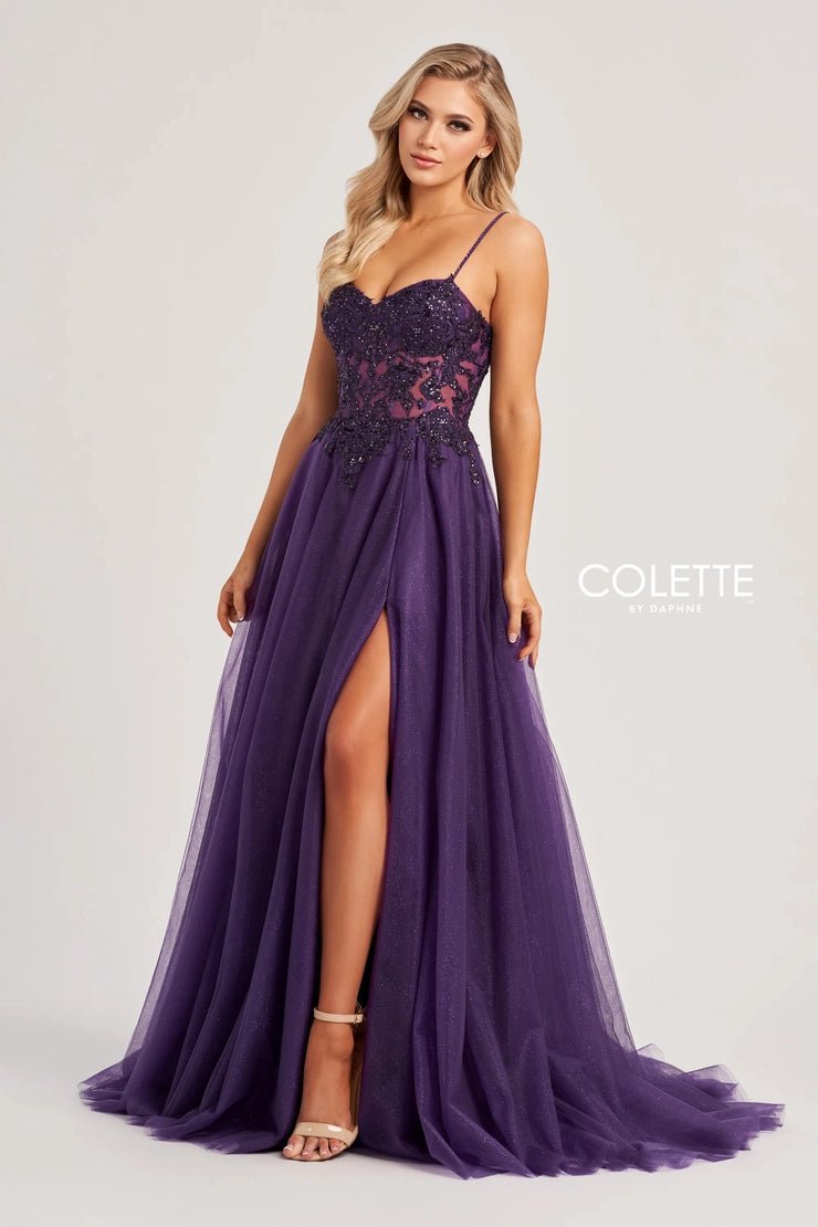 Shop Our Looks Colette By Daphne CL8280 - Spaghetti Strap Applique Gown