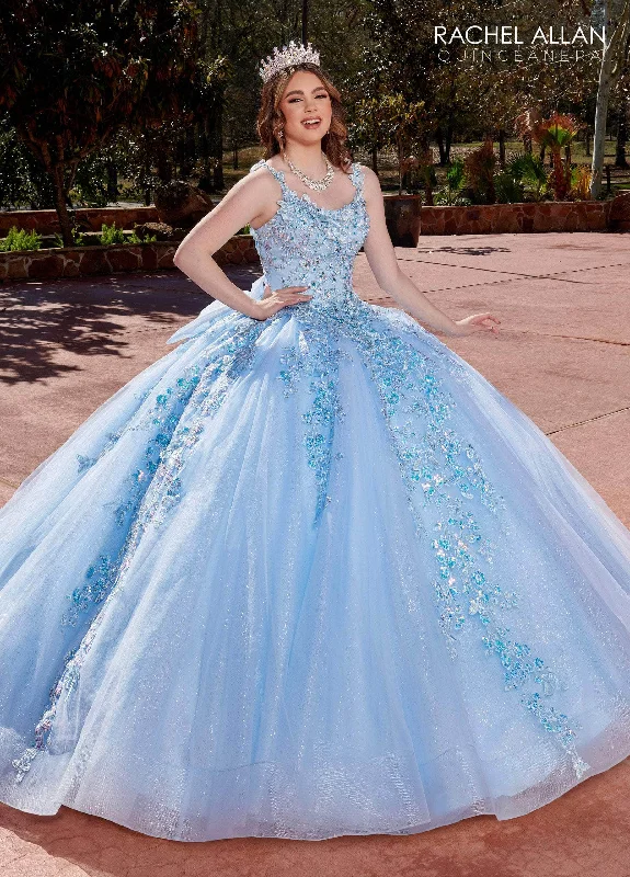 Flash Sales Rachel Allan RQ2172 - Butterfly Appliqued Scoop Ballgown