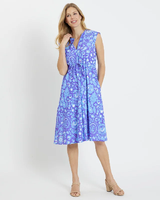 Timeless Elegance Redefined Jude Connally Tess Midi Dress - Whimsical Cheetah Iris