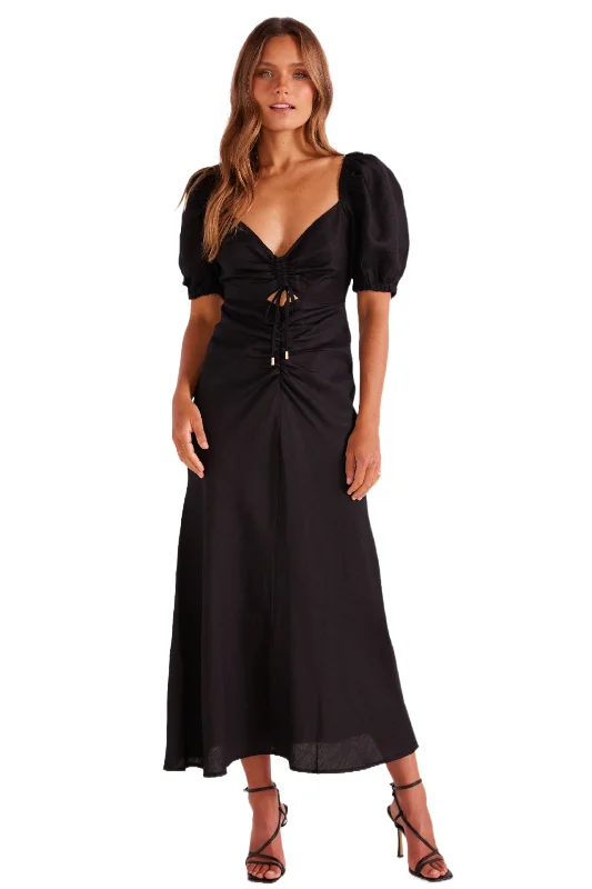Affordable Online Boutique MINKPINK Womens Sadira Midi Dress -  Black