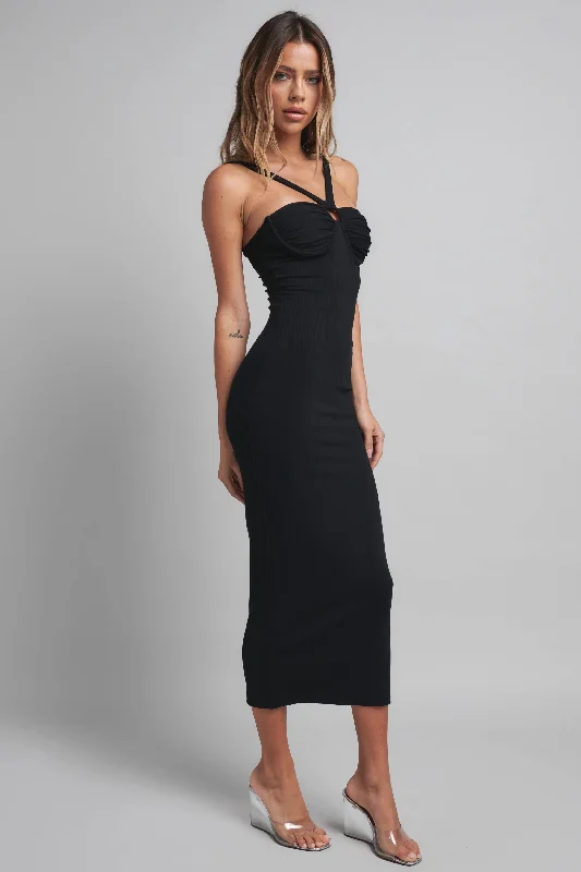 Flash Sale Online BAYSE BRAND Womens Ashby Midi Dress Black
