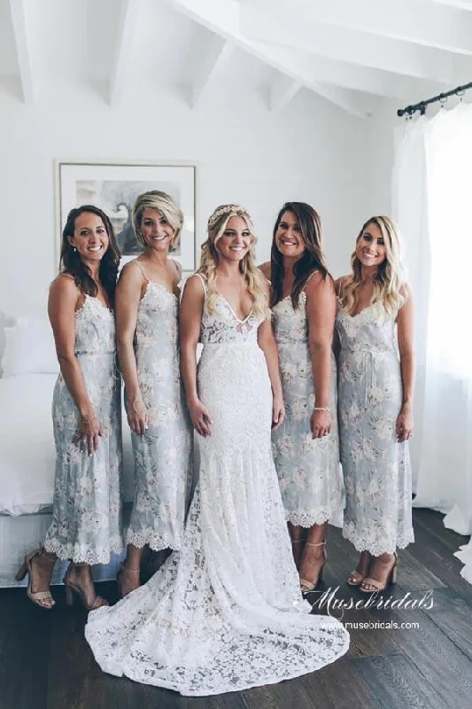 Fashionable Dresses for Women Roycebridal Graceful Mermaid V-neck Lace Wedding Dresses With Sweep Train, MW936 Fashionable Dresses for Women Roycebridal Graceful Mermaid V-neck Lace Wedding Dresses With Sweep Train, MW936