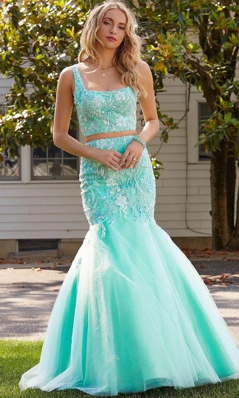 Flash Sale Now Mori Lee 47043 - Two-piece Square Neck Gown