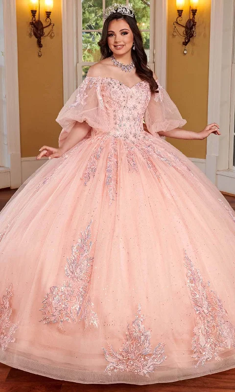 Limited Time Offer Rachel Allan RQ1110 - Puff Off Shoulder Quinceanera Ballgown