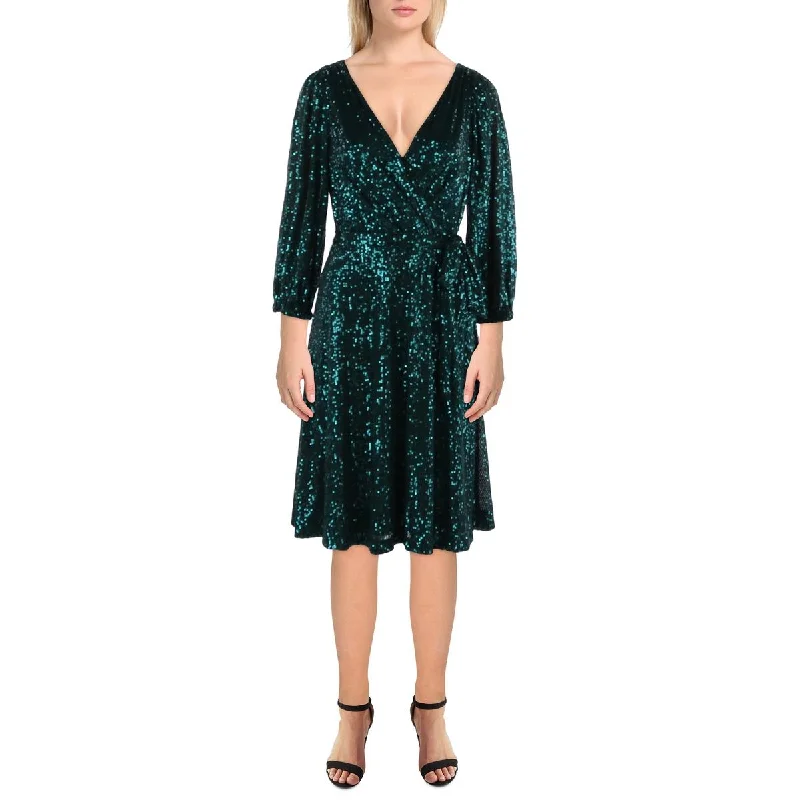Modern Casual Clothing DKNY Womens Sequined Party Dress Midi Dress