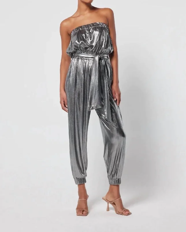 Early Bird Offer Amayah Jumpsuit In Grey