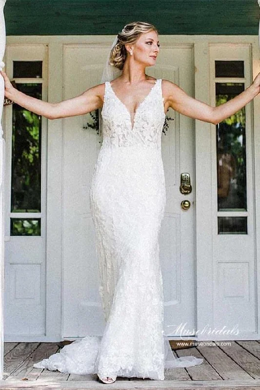Women’s Activewear for Exercise and Sports Roycebridal Beautiful Tulle Mermaid V-neck Lace Wedding Dresses, Wedding Gown, MW941 Women’s Activewear for Exercise and Sports Roycebridal Beautiful Tulle Mermaid V-neck Lace Wedding Dresses, Wedding Gown, MW941