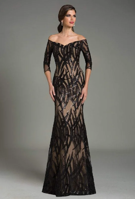 Online Boutiques Affordable Feriani Couture Sequined Foliage Off Shoulder Sheath Gown Online Boutiques Affordable Feriani Couture Sequined Foliage Off Shoulder Sheath Gown