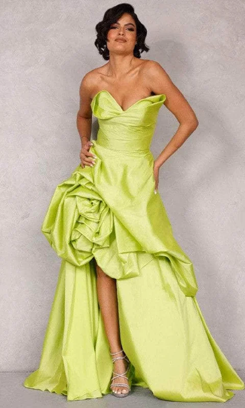 Save Big Terani Couture 2111P4272 - Strapless High Low Evening Gown