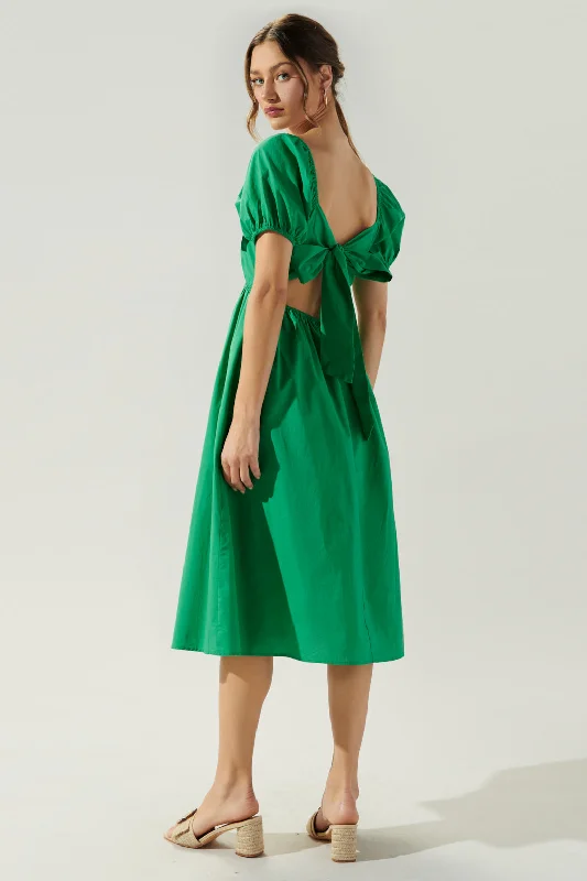 Hot Trends Sadie O Ring Tie Back Midi Dress