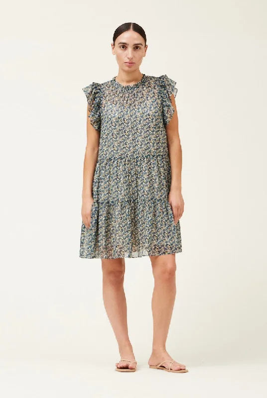 Day-To-Night Styles Peacock Print Mini Dress