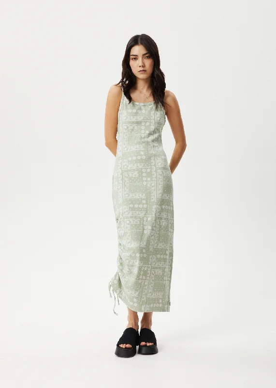 Trend Alert AFENDS Womens Paisley Muse - Maxi Dress - Eucalyptus