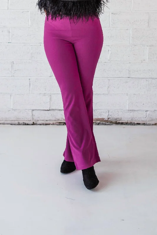 Elegant Attire For The Modern Lady Paint The Town Pants In Electric Magenta