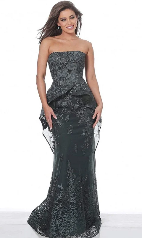 Wardrobe Essentials Jovani - 02222 Strapless Ruffled Peplum Sheath Gown