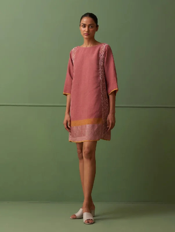 Clothing Online Rachida Hand-Embroidered Dress - Terra