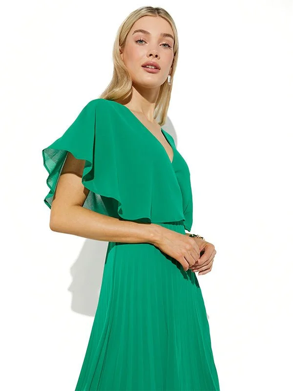 Women's Fashion Sale – Elegant Styles At Reduced Prices Solana Emerald Pleated Dress