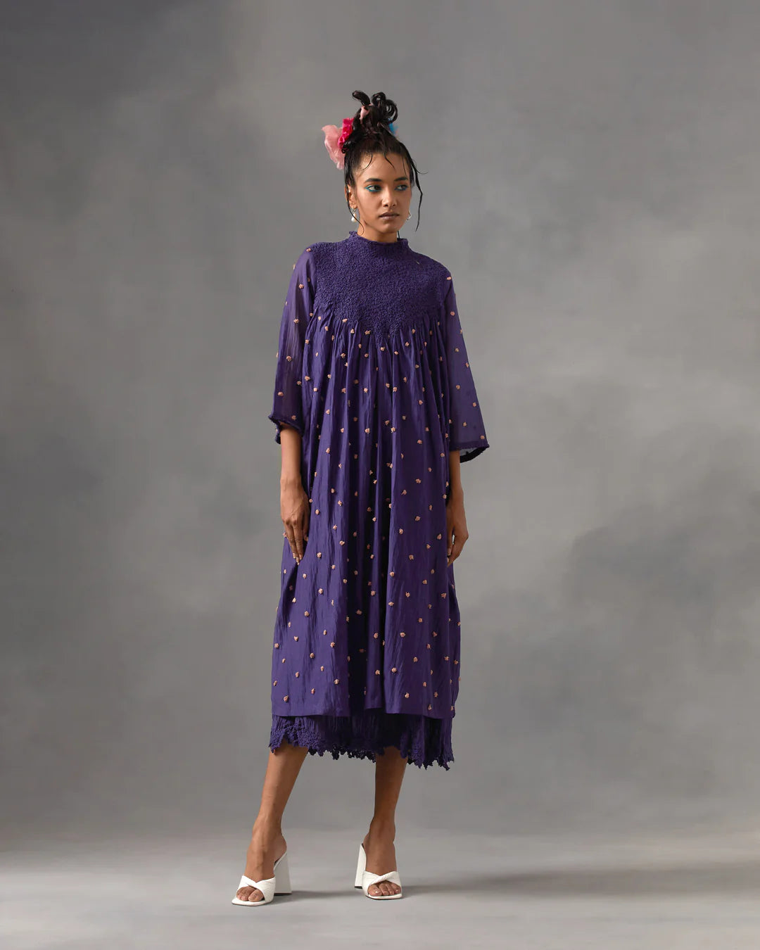 Women's Plus-Size Casual Outfit SMOCKED IN LOVE DRESS