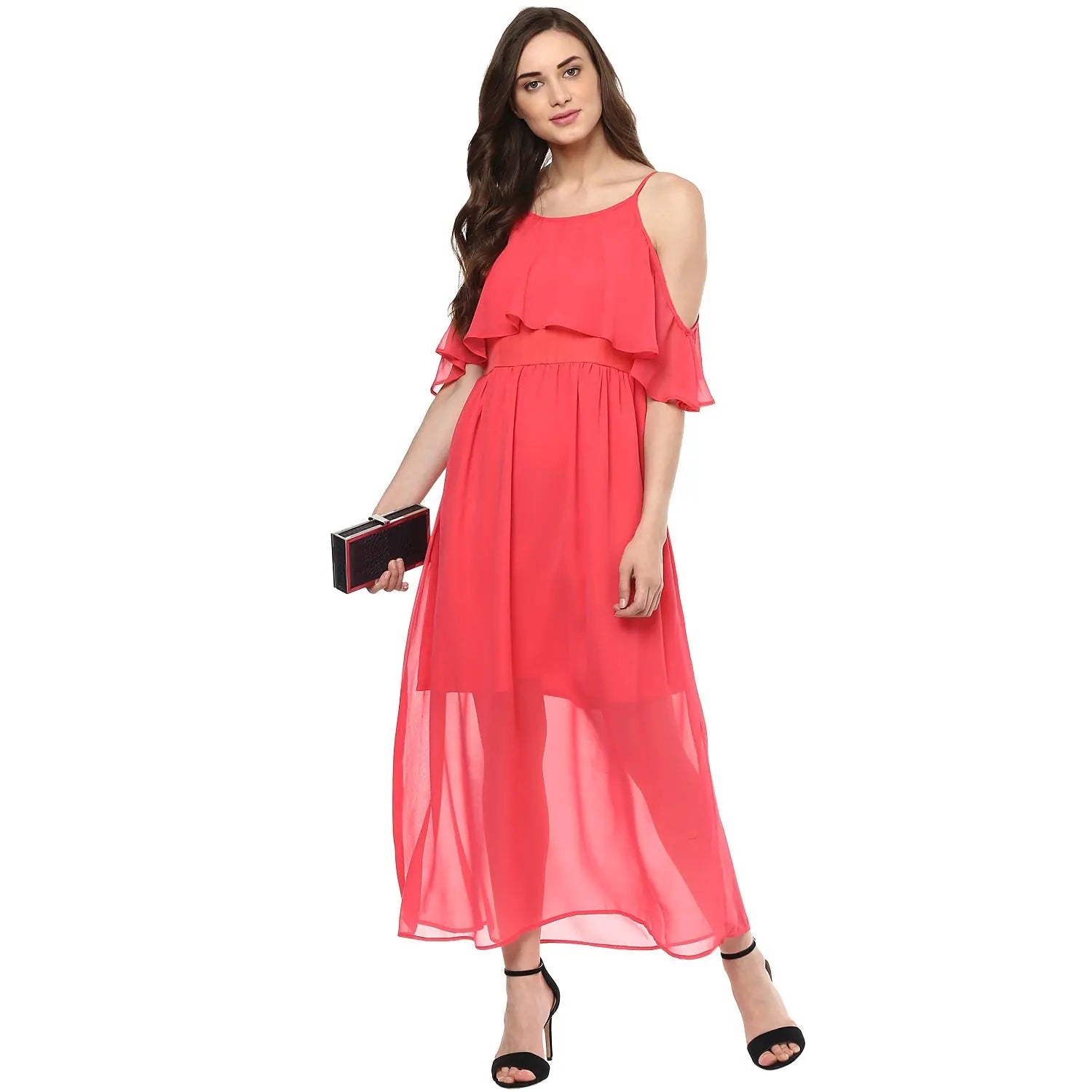 Fashion Sale Cold-Shoulder Maxi Dress