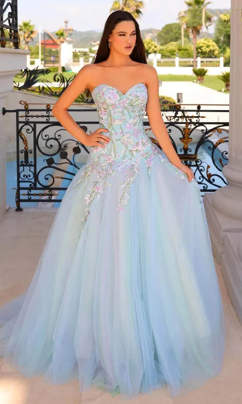 Exclusive Sale Clarisse 810971 - Embroidered Sweetheart Prom Gown