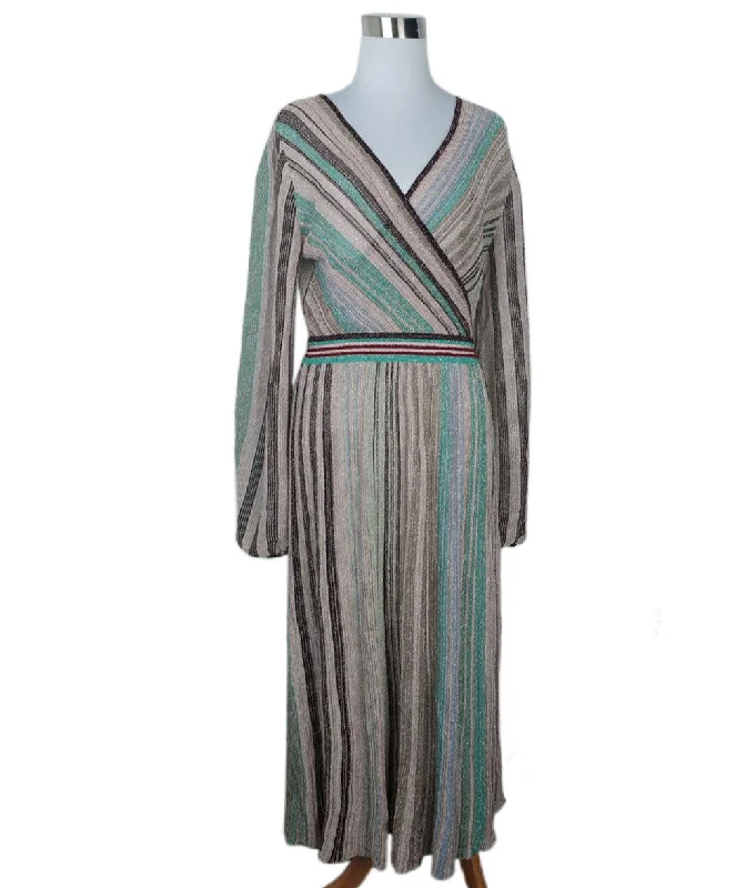 Score Big On Glamorous Red - Carpet Styles Missoni Pink & Aqua Lurex Dress sz 8