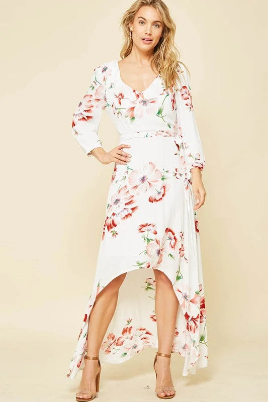 Athleisure Wear Special Offer Floral High Low Dress