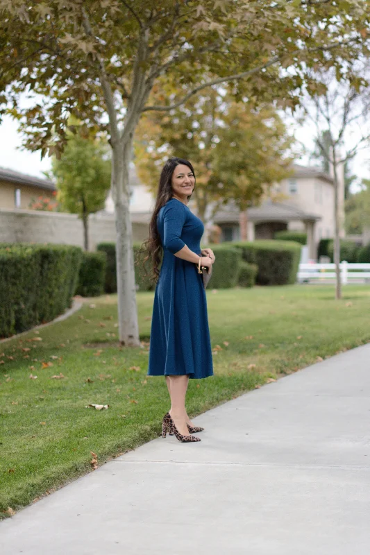 High End Women's Wear Valencia Teal Midi Dress