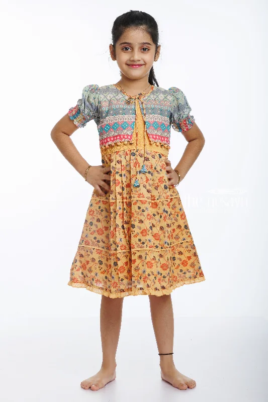 Women's Clothing Boutique Bohemian Blossom: Girls Cotton Frock with Cozy Chic Jacket Women's Clothing Boutique Bohemian Blossom: Girls Cotton Frock with Cozy Chic Jacket