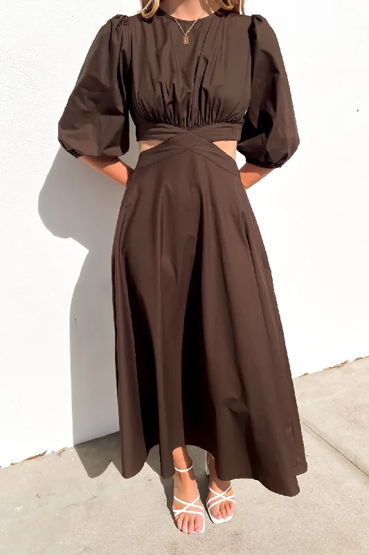 Style Without Limits Ava Maxi Dress Chocolate