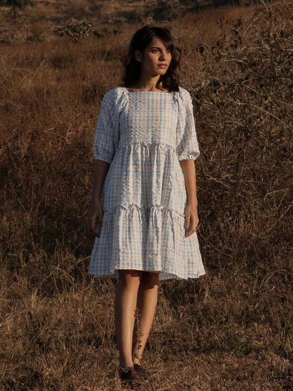 Fashionable Casual Tops Peach Sky Dress